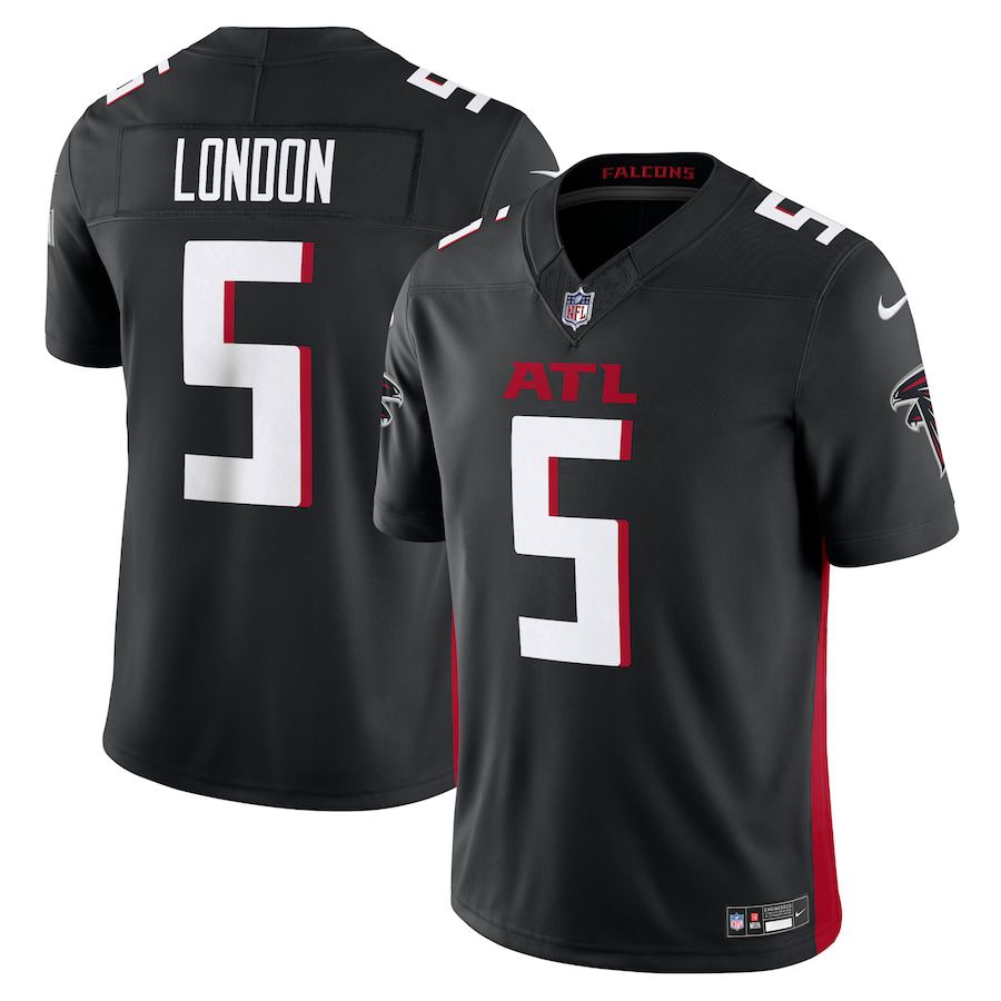 Men Atlanta Falcons #5 Drake London Nike Black Vapor F.U.S.E. Limited NFL Jersey